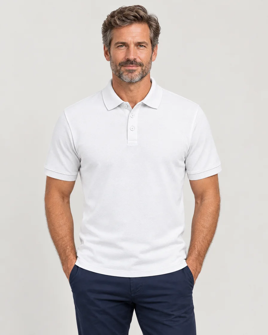 Poloshirt Piqué – Vorderansicht